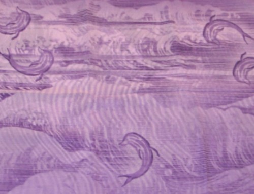 Парео "Дельфины" фиолетовое
